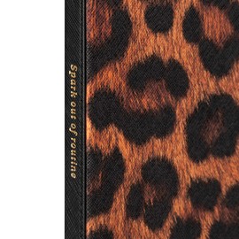 Kokonote Bullet Journal Notebook Luxe Leopard Fabric Hardcover Notebook Notepad Notebook - Travel Diary to Write Yourself - Bullet Journal Dotted Diary