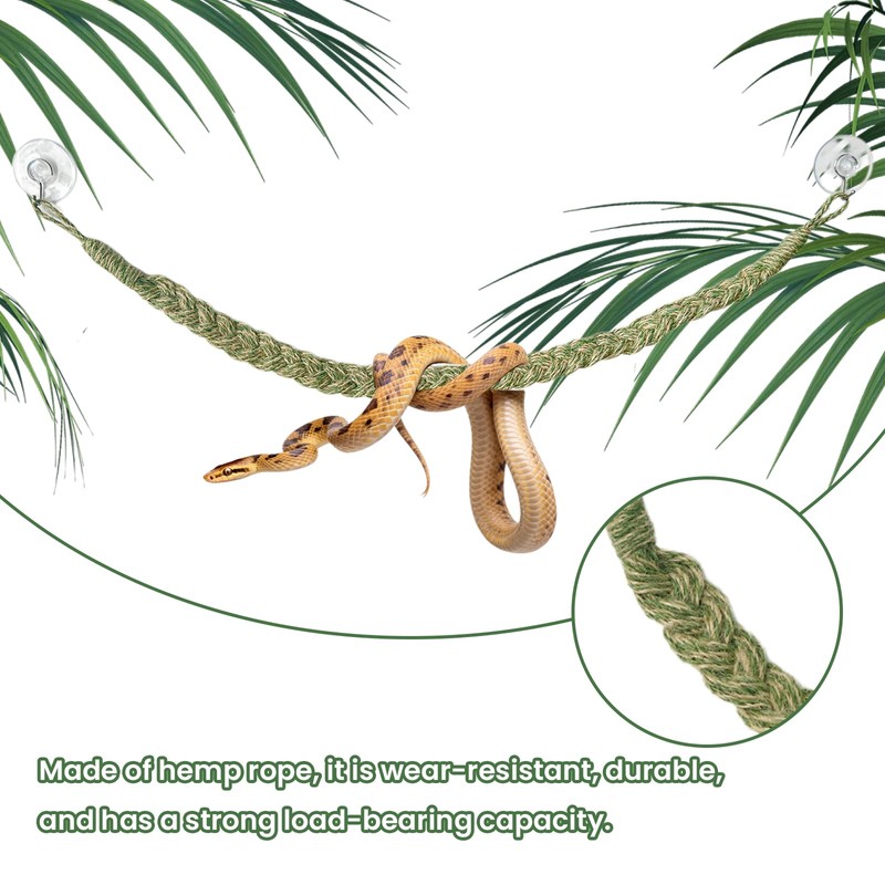 Wzttdm Snake Climbing Rope, Snakes Enrichment Toys, Ball Python Tank