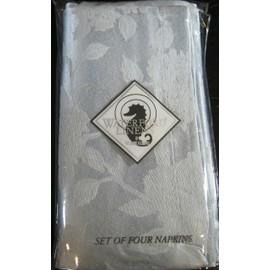 Waterford Linens Hydrangea Blue Set of Four Cloth Napkins