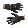 PES Black Nylon PU Palm Coated Glove, Pack 12 Pairs