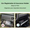 DEWILLO Leather Car Registration and Insurance Cards Holder, Vehicle Glove