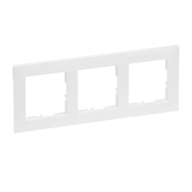LEGRAND, Seano 765173 Triple Frame, Thermoplastic, Halogen-Free, Dimensions: 87 x 229 mm, Colour: Ultra White