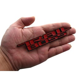 2019-2024 Trail Boss Emblem Car Badge 3D Nameplate Replacement for Silverado 1500 2500 HD (Red)