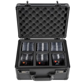 BRJSY Graded Card Storage Box with Combination Lock – Waterproof Slab Carrying Case for Graded Card Fits SGC, FGS, PSA, BGS, MTG, Baseball Card, Sports Cards, Trading Cards, Top Loader Design