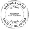 Round Notary Pre-Inked Stamp for State of Oklahoma