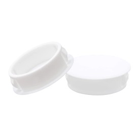 suiwotin 15PCS 50mm/2" White Hole Plugs Plastic Flush Pipe Insert End Caps (White)