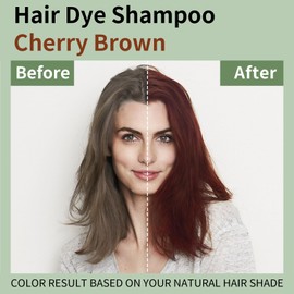 Callmynm Hair Dye Shampoo for Gray Hair, 3 In 1 Natural & Long-Lasting Hair Color Shampoo, Instant Magic Hair Dye, Herbal Treated for Men Women,16.9 fl.oz (Cherry Brown)