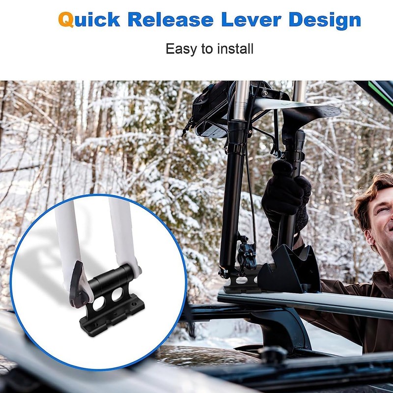 Pojedehy Bicycle Rack Road Bike Carrier Front Fork Quick Release