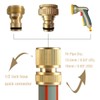Tesmotor Brass Hose Connector Hose End Quick Connector for 1/2-inch(13mm)