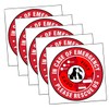 Operitacx 2sets Warning Sign Wall Sticker Pet Emergency Decal Pet