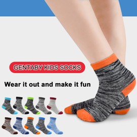 Kids Socks, Boys Girls Athletic Socks 12 Pairs Crew Sports Active Casual Cotton Socks, Aged 3-5