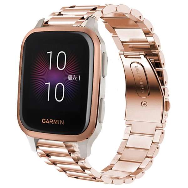 YOUkei Compatible with Garmin Venu Sq 2 bands, Stainless Steel