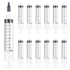 20Pack Luer Lock Syringe, Plastic Syringe, Individual Package, Suitable for Lip Gloss, Paint, Epoxy Resin, Plants, Pet, Glue or Oil, Measuring Liquids and Refilling (10ml)