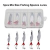 Fishing Lure Spoon Metal Lure Bait Jig Treble Hooks Spinners