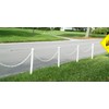 Mr. Chain Plastic Barrier Chain, White, 1.5-Inch Link Diameter, 25-Foot