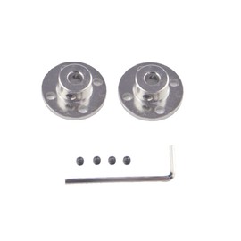 CHANCS Motor guide shaft coupling made of galvanised steel, outer diameter 16 mm, inner diameter 11 mm, coupling plug with high hardness, silver, 2 pieces