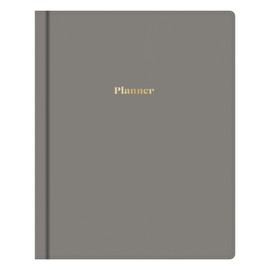 Blue Sky Everygirl Non-Dated Planner, Weekly & Monthly Layout, Bookbound, Flexible Cover, Goal Setting and Time Management Organizer (Gray, 8" x 10")
