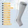 EVOPLECI 20-30mmHg Open Toe Compression Socks Gray Toeless Compression Socks