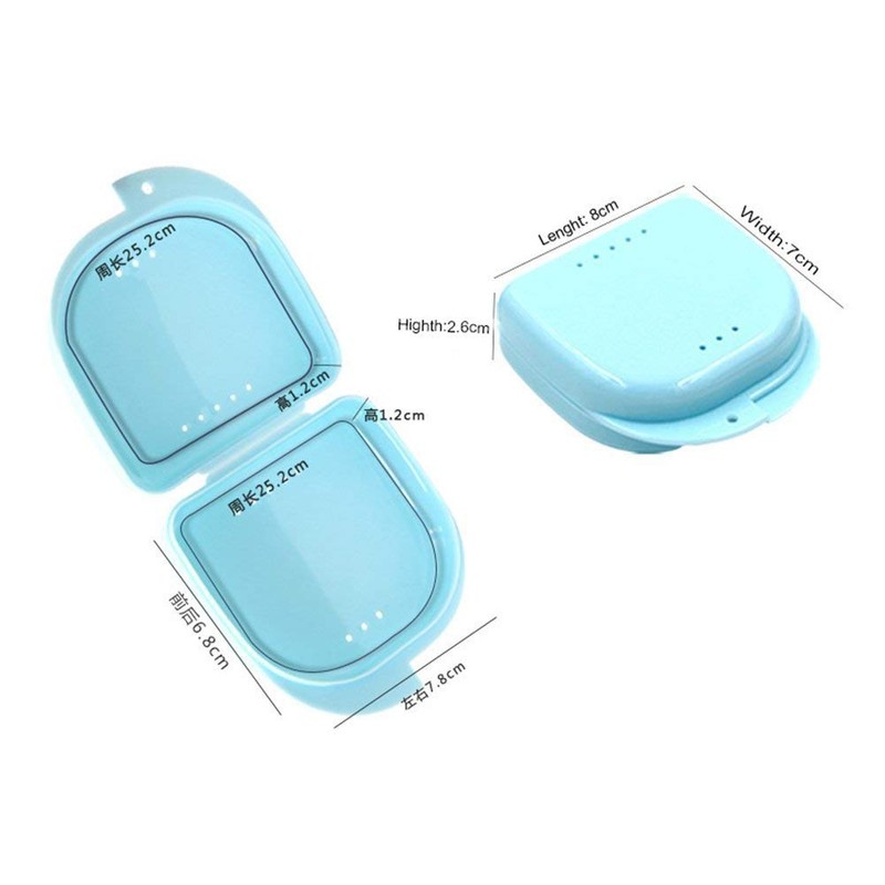 Wowlife Orthodontic Retainer Case Dental Container Denture Storage Boxes with