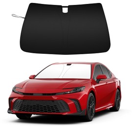 Car Windshield Sun Shade for 2025 Toyota Camry| Front Window Sun Visor| 310T Reflective Polyester| UV Heat Insulation Protection| Foldable Sunshade with Storage Pouch