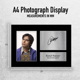 HWC Trading A4 Kunal Nayyar Big Bang Theory Raj Koothrappali Gifts Printed Signed Autograph Picture for TV Show Fans