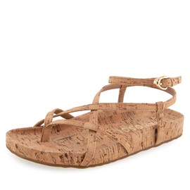Aerosoles Women's LEERA Flat Sandal, Natural Cork, 9