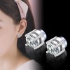 Airokiy Magnetic Earrings Women's Clip On Earrings Silver Black Women's