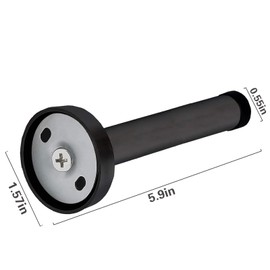 Door Stop, 6 Inch Long Door Stopper with Mute Rubber Bumper, Wall Mounted Large Modern Extra Long Door Stops Catch Black, Brushed Steel, Heavy Duty Doorstop Door Holder for Home Office, 2 Pack