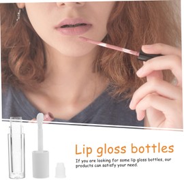 OHPHCALL 10pcs Transparent Lip Glaze Bottle Lip Oils Lip Gloss Containers Lip Gloss Wand Clear Lip Gloss Bottles Eyelash Things for Traveling Tube Lip Gloss Mini Plastic Abs White Vial