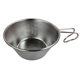 CAPTAIN STAG UH-28 Camping Cup, Lightweight Big Shera Cup, Stainless Steel, 1L, Made in Japan, Made in Tsubame Sanjo