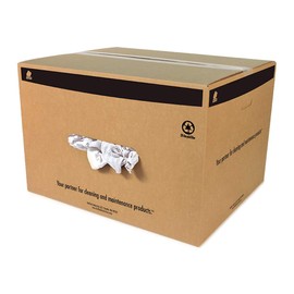 Buffalo Industries (10524) Absorbent White Recycled T-Shirt Cloth Rags - 25 lb. box - For All-purpose Wiping, Cleaning, and Polishing - Made from 100% Recycled Materials