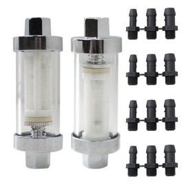 General 1/4", 5/16", 3/8" Barb Fittings Inline Fuel Filter,15 PSI Max Pressure,Supports Up To 400 HP,Vicue New Version