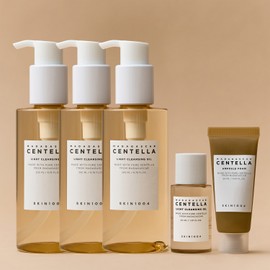 skin1004 [Triple Plan] Centella Light Cleansing Oil 200ml x 3 + Cleansing Oil 30ml + Ampoule Foam 20ml / [트리플 기획] 센텔라 라이트 클렌징 오일 200ml 3개 + 클렌징 오일 30ml + 앰플 폼 20ml