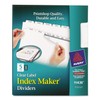 Avery Index Maker Clear Label Punched Dividers with White Tabs