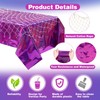 Oudain Purple Iridescent Plastic Tablecloths Decorations Set Decorative Fish Net