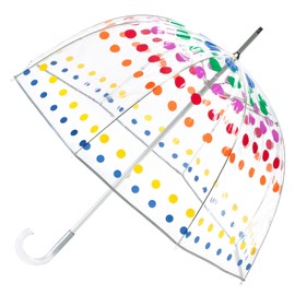 totes Clear Bubble Umbrella with Dome Canopy, Lightweight Design, Wind and Rain Protection, Signature Dots, Adults-51