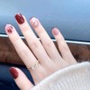24 Pcs Elegant Nail Tips Shell Nails Silver Pink Make