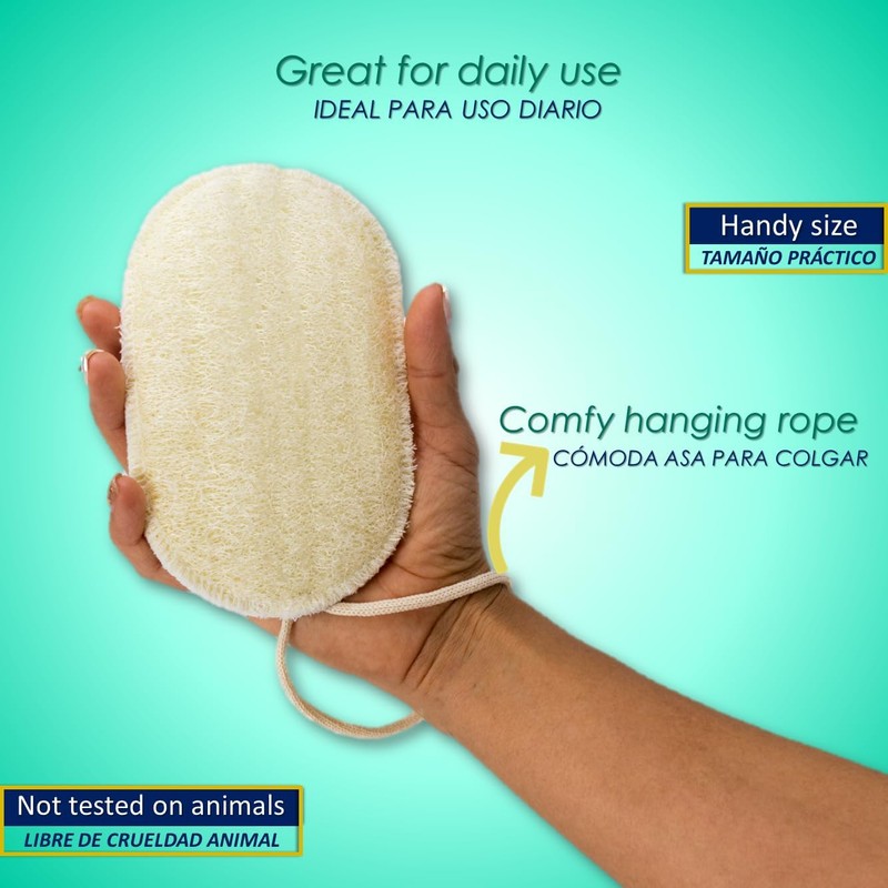 Estropajo Loofah Exfoliante Lufa Pastecito para Baño 6 Piezas