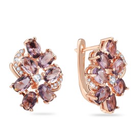 Richapex Aretes Mujer Corazón tipo Arracadas, 18k Chapado en Oro Pequeños Pendientes aro, oro de Moda Pendientes de aro Hipoalergénico Studs con circonio cúbico