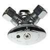 Dual Compression Outlet Angle Stop Valve, Plumbing Fitting, Quarter Turn,
