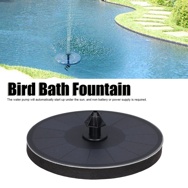 Solar Bird Bath Fountain Water Pump Decoration for Gardens Pools