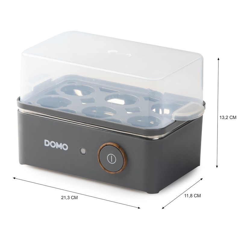 DOMO DO9283EK Egg Boiler for 6 Eggs 'Wood You' -