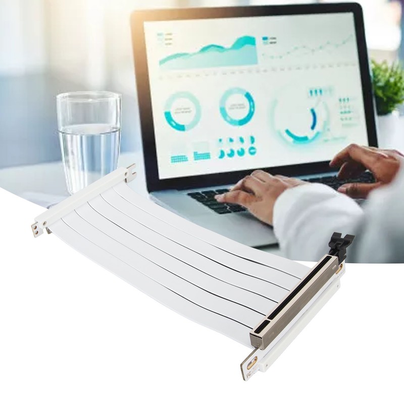 PCIE 3.0 X16 Riser Cable 180 Degree High Speed Flexible