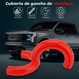 WODHMIEY 2PCS Cubierta Protectora de Gancho de Remolque de Silicona, Resistente a la Abrasión, Compatible con F ORD F150 2004-2024, Bro nco 2021-2024, To yota Tun dra 2017-2021