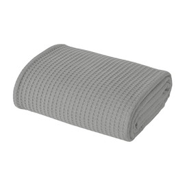 Modern Threads 100% Cotton Waffle Thermal Blanket, Light Gray, Full/Queen