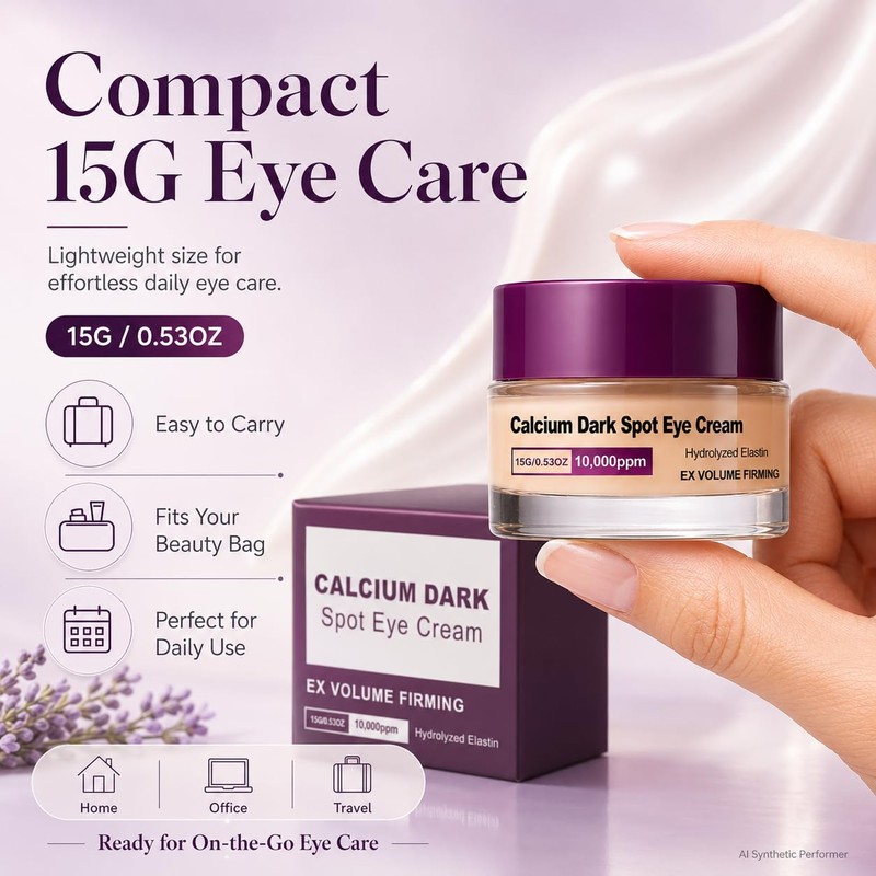 Calcium Eye Cream for Under Eye Firming, Hydration and Fine