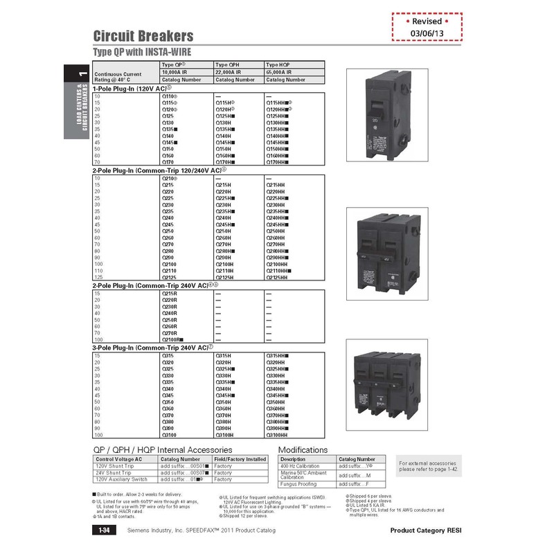 Siemens Q26000S01 120/240-Volt type MP-T 60-Amp Circuit Breaker with 120-Volt