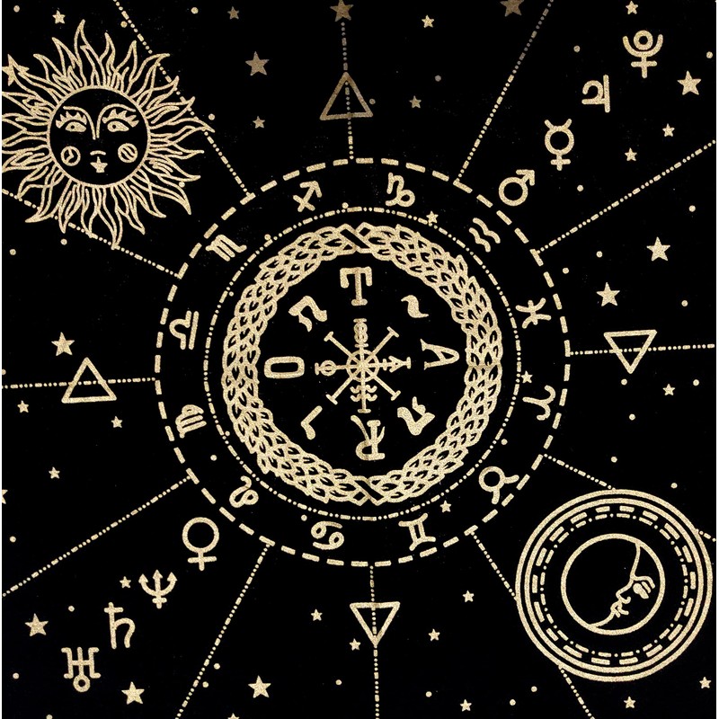 Altar Cloth 12 Constellation Universe Premium Witchcraft Alter Tablecloth Tarot
