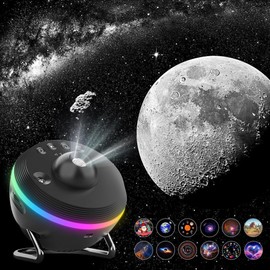 Planetarium Galaxy Projector for Bedroom, HD 13 in 1 Star Projector for Kids Adults, Space Projector with Milky Way Solar System Constellation Adjustable Knob Timed, Starry Night Lights for Ceiling