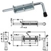 KAIISSA Spring Latch Door Bolt Bolt Galvanised Steel with Suspension